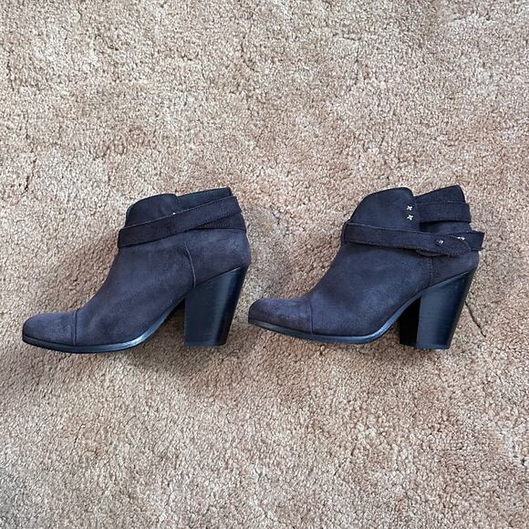 Rag & Bone Harrow Waxy Suede Gray High Heel Ankle Bootie 39.5 US 9.5 - Picture 4 of 8